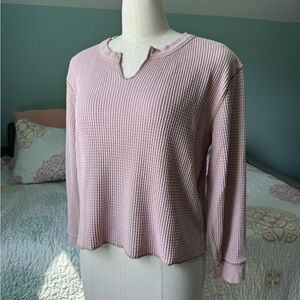 Madewell Dusty Pink Waffle Knit Short